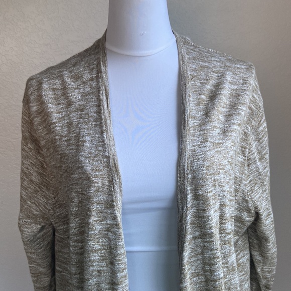 Madewell open cardigan in the color Marled Olive - Picture 3 of 7